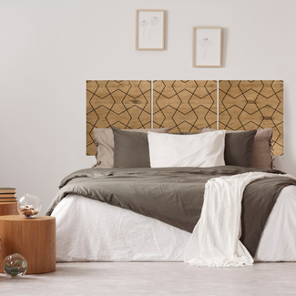 Cabecero Tríptico Optico Separados ECO de Madera de Pino Box Furniture