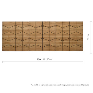 Cabecero Tríptico Porcelanico ECO de Madera de Pino Maciza Box Furniture