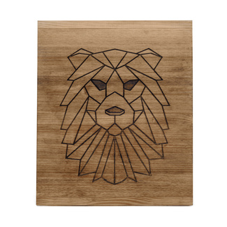 Cabecero Tríptico Animales Espirituales ECO de Madera de Pino Box Furniture