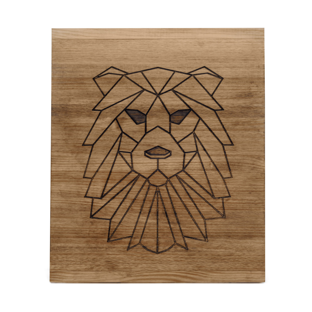 Cabecero Tríptico Animales Espirituales Separados ECO de Madera de Pino Box Furniture