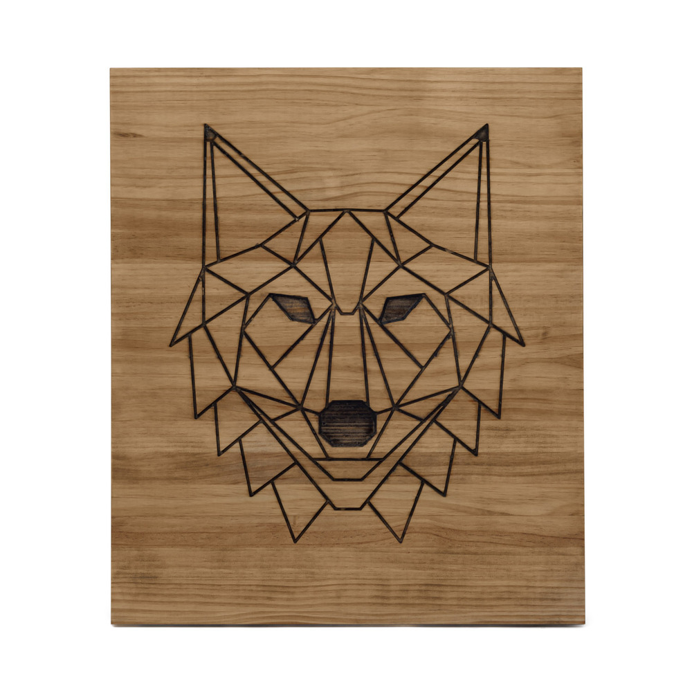 Cabecero Tríptico Animales Espirituales Separados ECO de Madera de Pino Box Furniture
