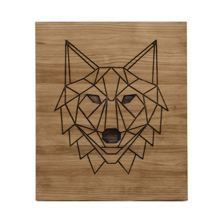 Cabecero Tríptico Animales Espirituales Separados ECO de Madera de Pino Box Furniture