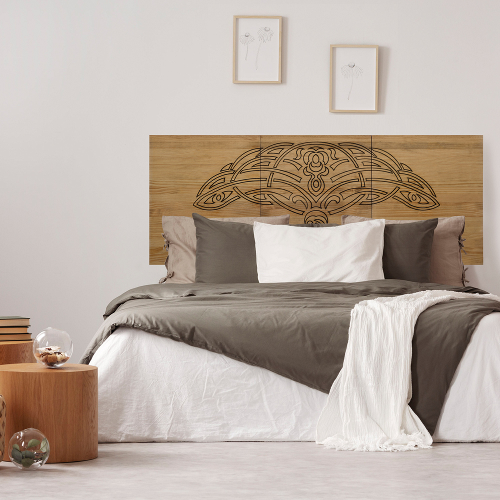 Cabecero Tríptico Árbol Protector ECO de Madera de Pino Box Furniture