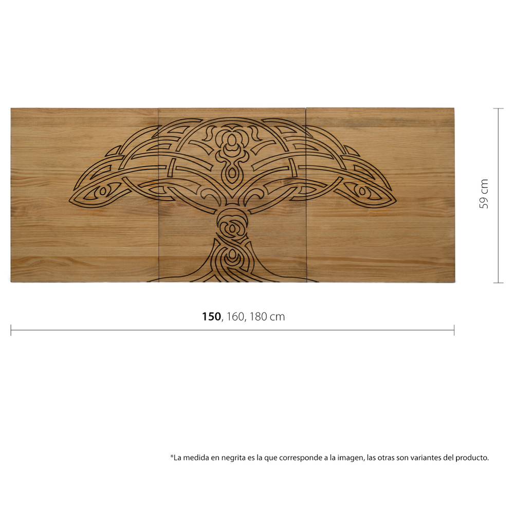 Cabecero Tríptico Árbol Protector ECO de Madera de Pino Box Furniture