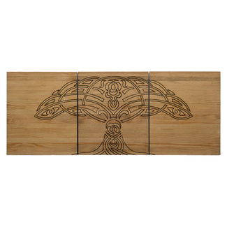 Cabecero Tríptico Árbol Protector Separados ECO de Madera de Pino Box Furniture