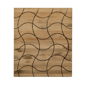 Cabecero Tríptico Ondas ECO de Madera de Pino Maciza Box Furniture