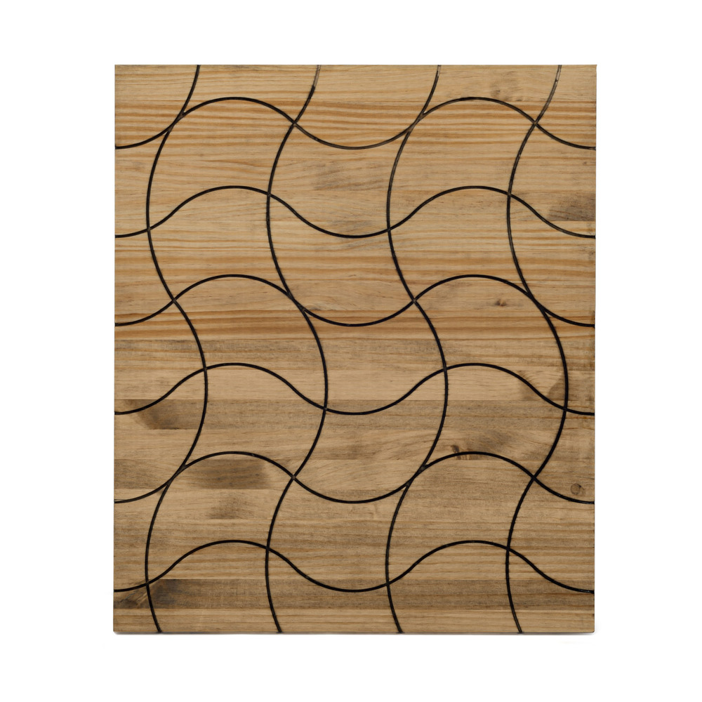 Cabecero Tríptico Ondas Separados ECO de Madera de Pino Maciza Box Furniture