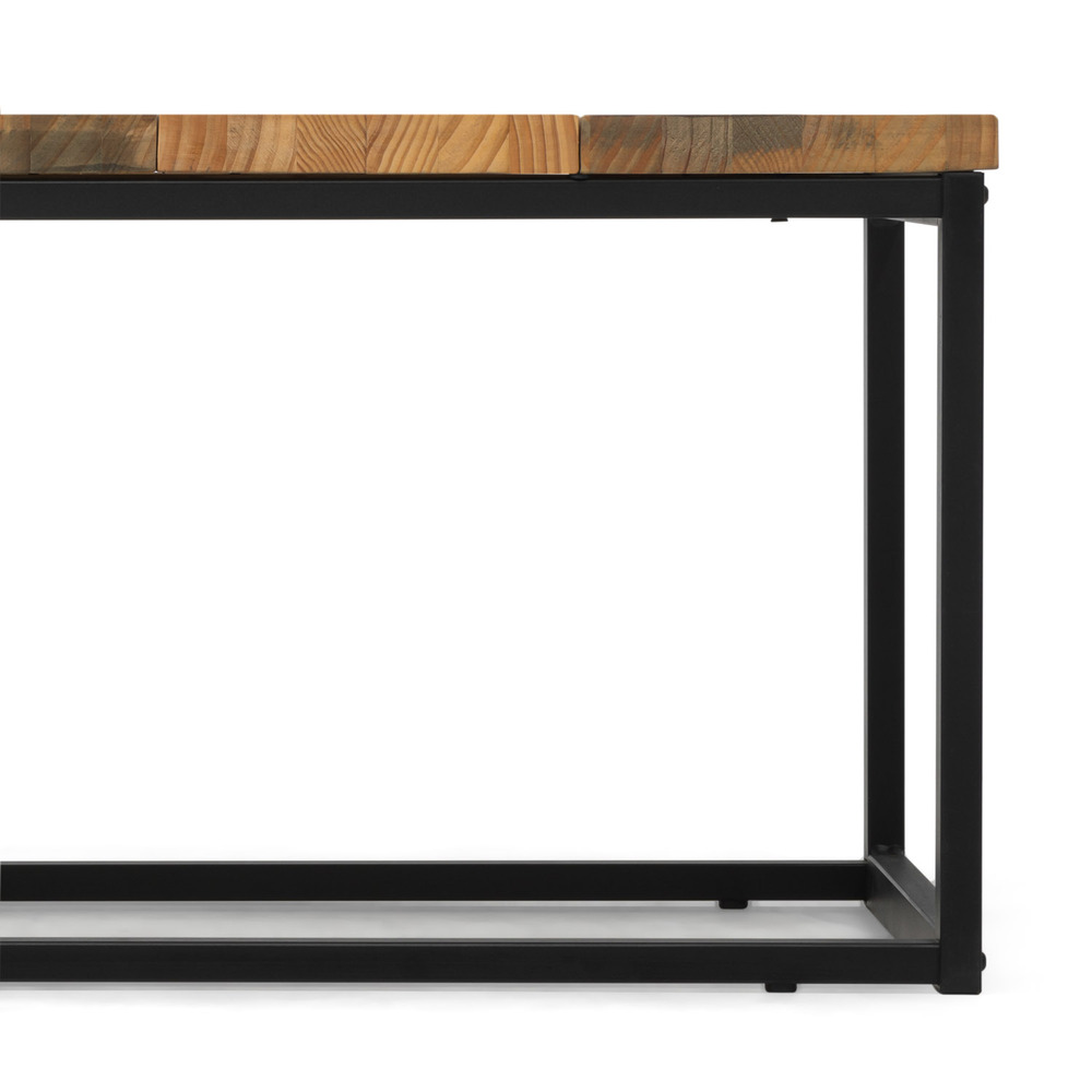 Mesa de Centro Preston Industrial ECO Negra 40x80x38 Madera Tricolor Box Furniture