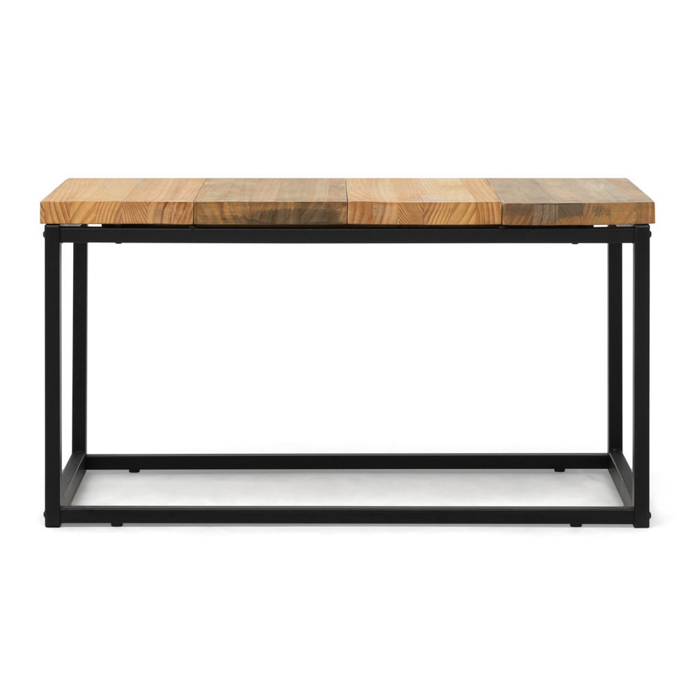 Mesa de Centro Preston Industrial ECO Negra 40x80x38 Madera Tricolor Box Furniture