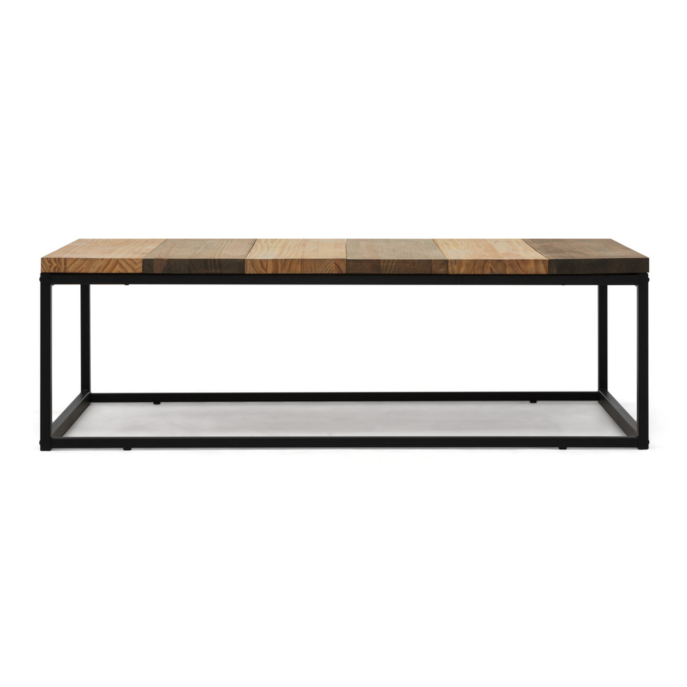 Mesa de Centro Preston Industrial ECO Negra 80x120x38 Madera Tricolor Box Furniture