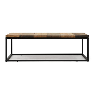 Mesa de Centro Preston Industrial ECO Negra 80x120x38 Madera Tricolor Box Furniture