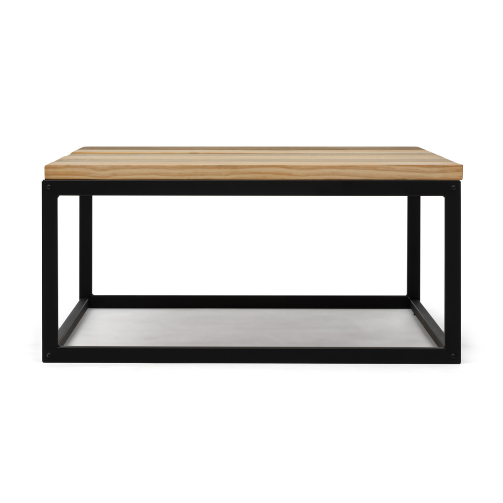 Mesa de Centro Preston Industrial ECO Negra 80x120x38 Madera Tricolor Box Furniture