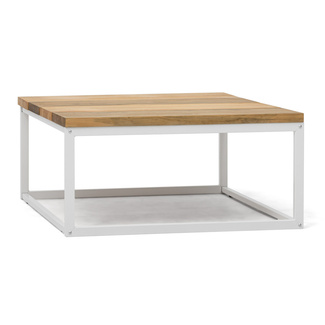 Mesa de Centro Preston Industrial ECO Blanca 80x80x38 Madera Tricolor Box Furniture 