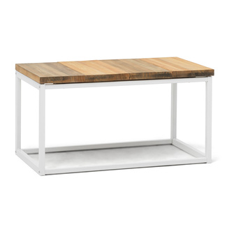 Mesa de Centro Preston Industrial ECO Blanca 40x80x38 Madera Tricolor Box Furniture 