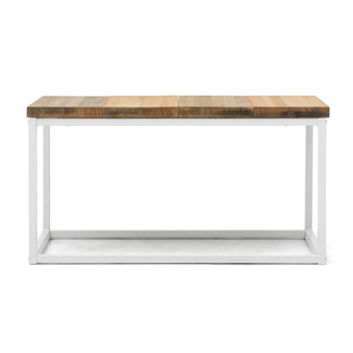 Mesa de Centro Preston Industrial ECO Blanca 40x80x38 Madera Tricolor Box Furniture 