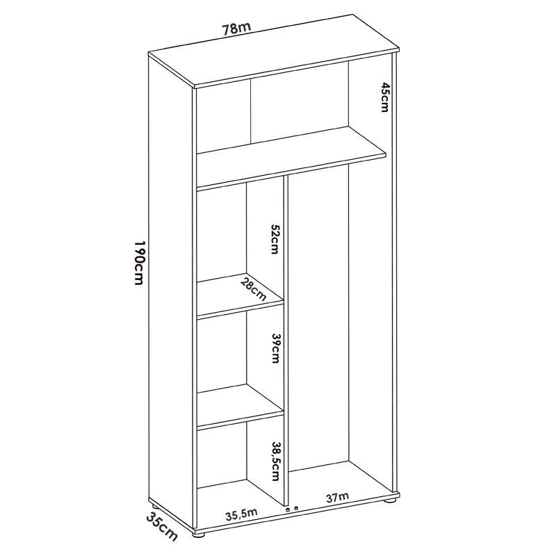 Armario Multiusos Escobero Fit con 2 Puertas 