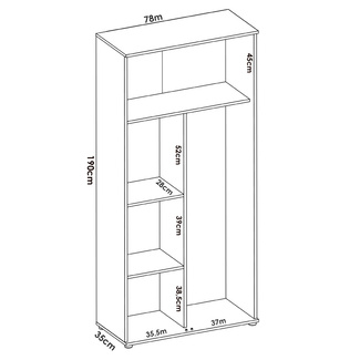 Armario Multiusos Escobero Fit con 2 Puertas 