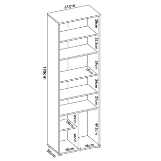 Armario Multiusos Fit con 2 Puertas y 6 Baldas