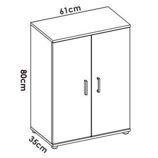 Armario Bajo Multiusos Fit 2 Puertas 