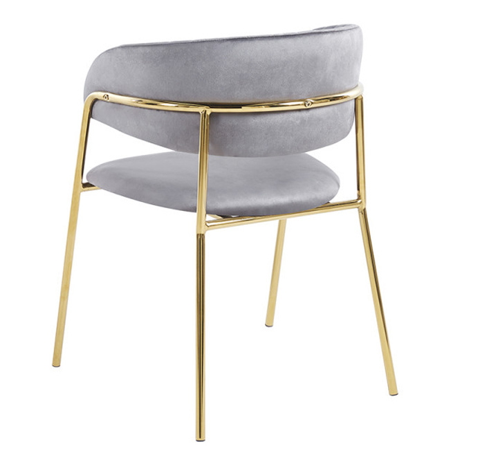 Silla Niel Golden de Terciopelo 40 x 47 x 78 cm