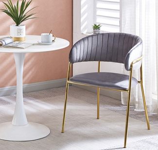 Silla Niel Golden de Terciopelo 40 x 47 x 78 cm