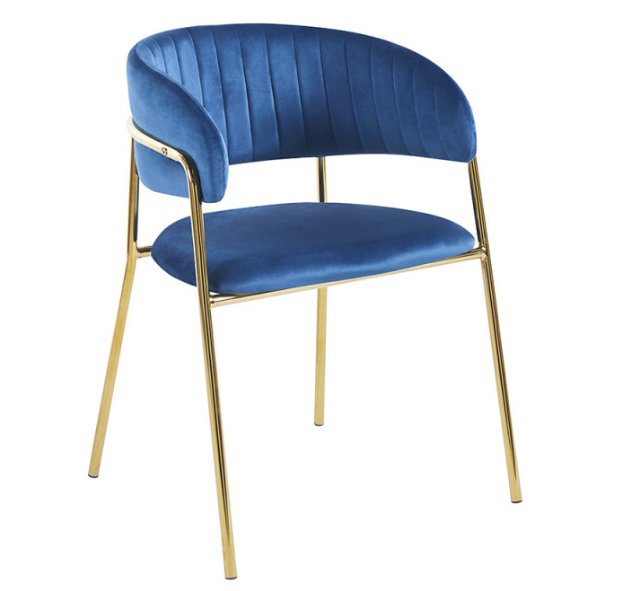 Silla Niel Golden de Terciopelo 40 x 47 x 78 cm