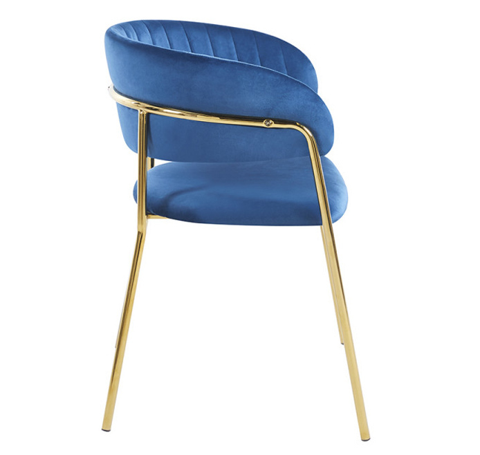 Silla Niel Golden de Terciopelo 40 x 47 x 78 cm