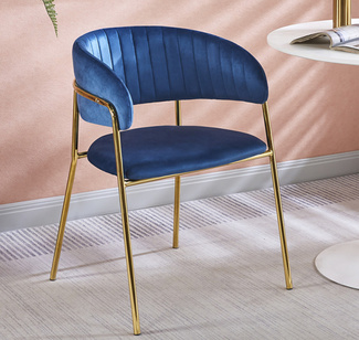 Silla Niel Golden de Terciopelo 40 x 47 x 78 cm