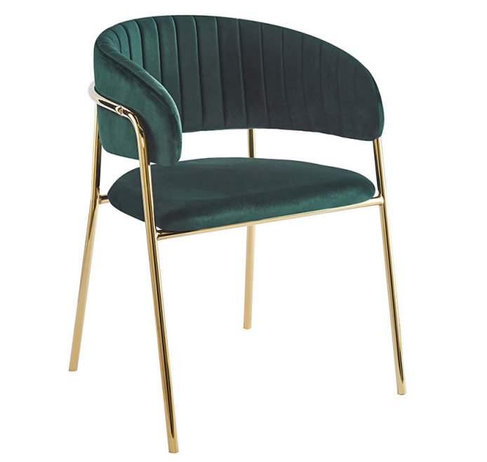 Silla Niel Golden de Terciopelo 40 x 47 x 78 cm
