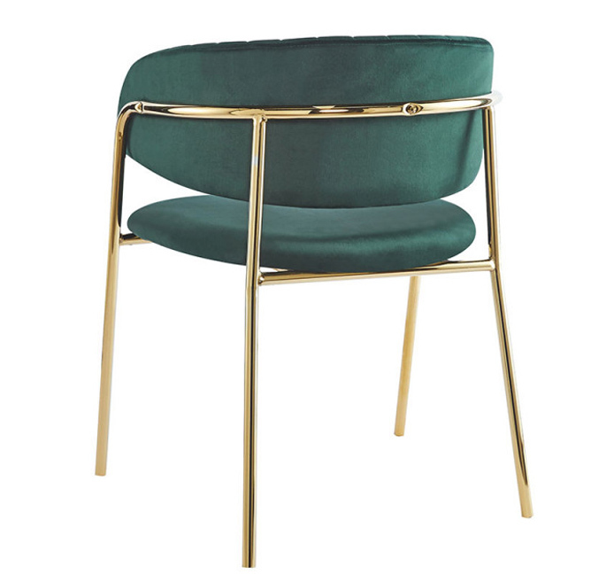 Silla Niel Golden de Terciopelo 40 x 47 x 78 cm