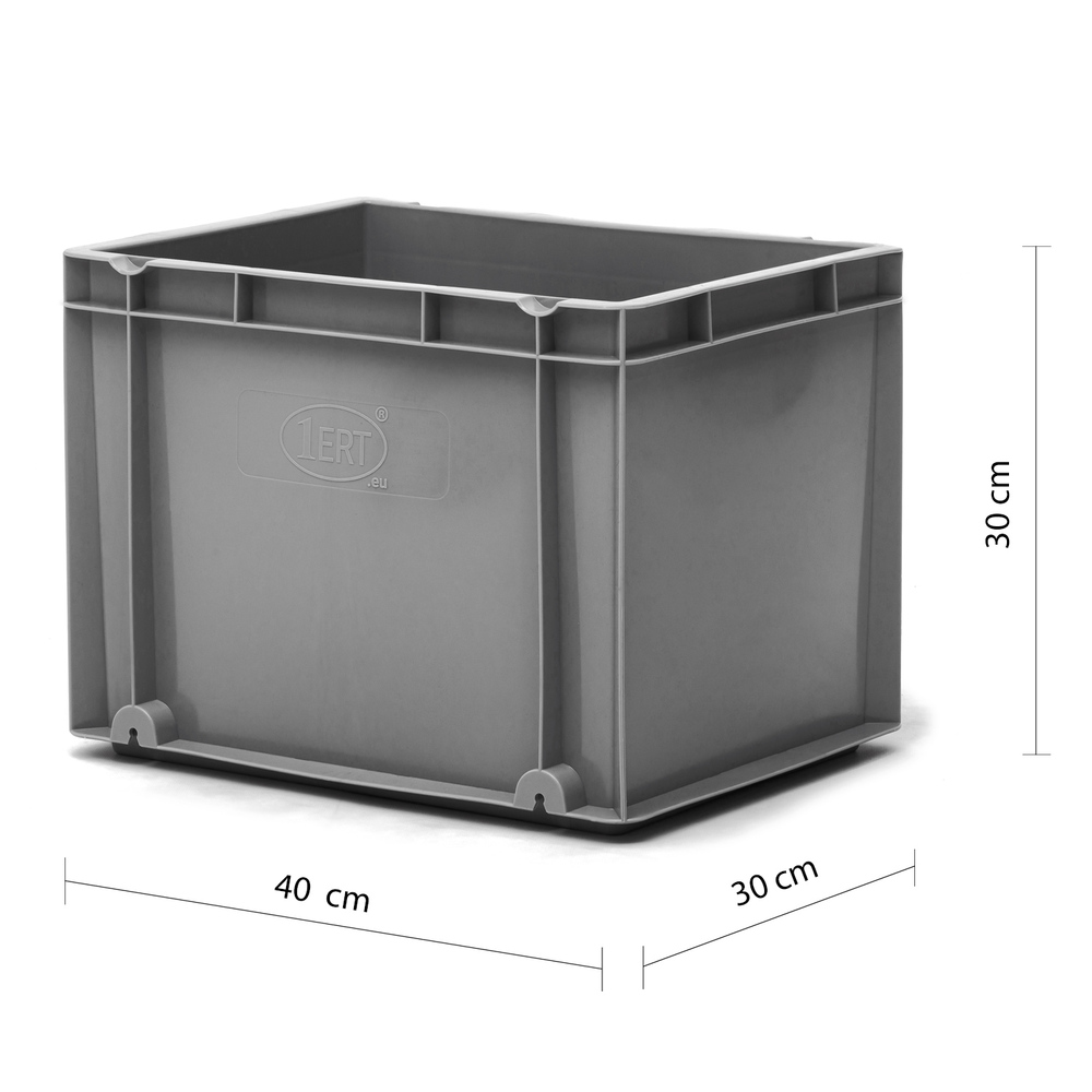 Caja de Plástico Norma Europa Cerrada 30 x 40 x 30 cm 
