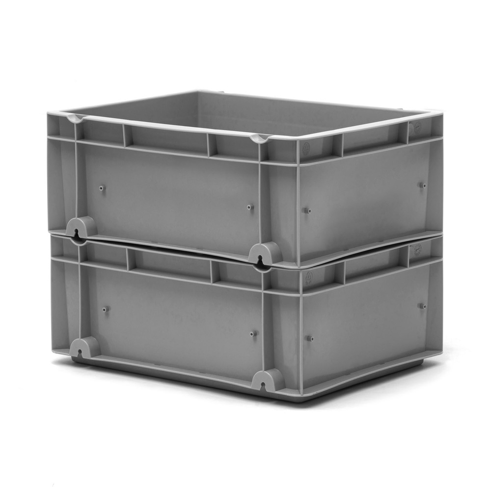 Caja de Plastico Norma Europa Gris Cerrada 30 x 40 x 16,5 cm 
