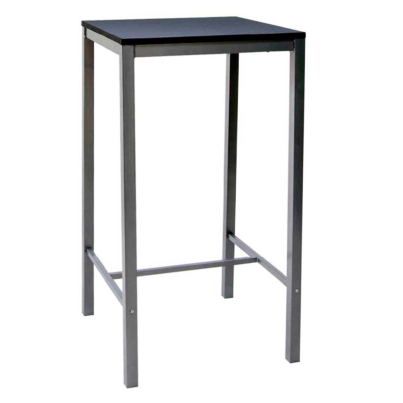 Mesa Alta Troya Cuadrada Estructura Gris 