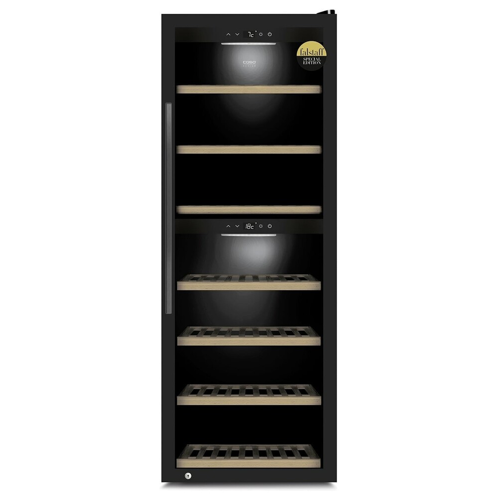 Vinoteca negra 126 botellas 2 zonas de temperatura Caso Design WineExclusive 126 Smart