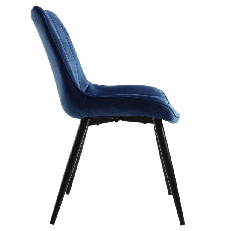 Silla Nele Tejido de Terciopelo 45 x 50 x 93 cm 