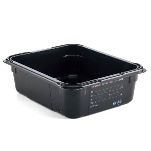 Cubeta Negra en ABS Sin BPA GN 1/2 h.100 mm. 5,95 litros