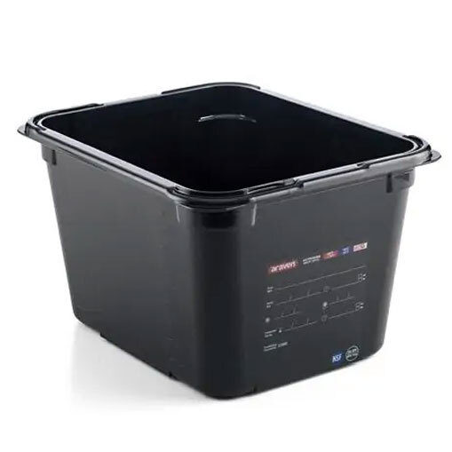 Cubeta Negra en ABS Sin BPA GN 1/2 h.200 mm. 11,35 Litros