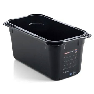 Cubeta Negra en ABS Sin BPA GN 1/3 h. 150 mm. 5,4 litros