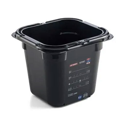 Cubeta Negra en ABS Sin BPA GN 1/6 h. 150 mm. 2,15 litros