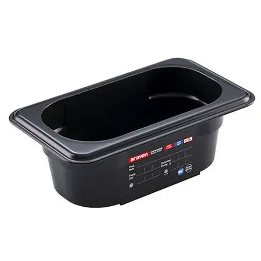 Cubeta Negra en ABS Sin BPA GN 1/9 h. 65 mm. 0,6 litros