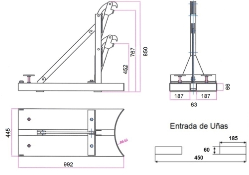 Implemento Carretilla 1 Bidón 50-200 Litros Ref.10176