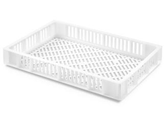 Cubeta Plastica Apilable 600x400x90 Ranurada Ref.1794