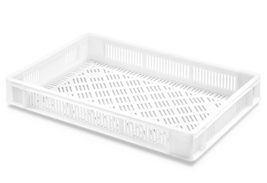 Cubeta Plastica 40x60x9cm Apilable Ranurada Ref.6409