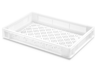 Cubeta Plastica 40x60x9cm Apilable Ranurada Ref.6409