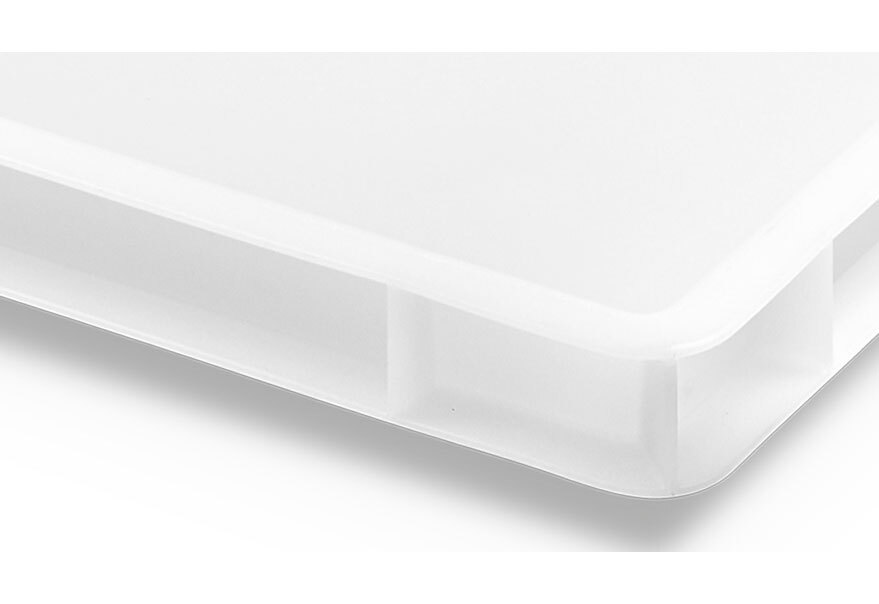 Cubeta 600x400x48 Apilable Paredes y Fondo Liso Ref.6404C