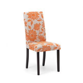 Pack de 2 Sillas Dianna Naranja Patas en Madera Wengué 