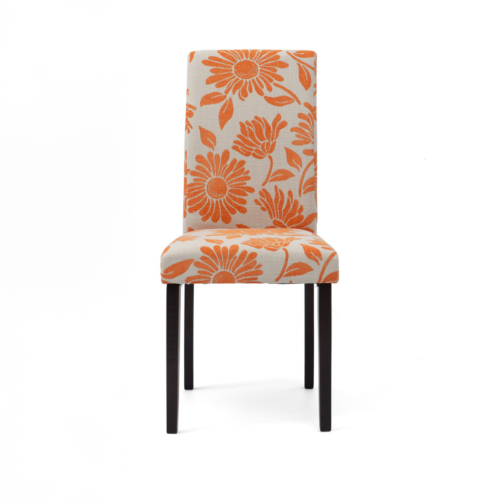 Pack de 2 Sillas Dianna Naranja Patas en Madera Wengué 
