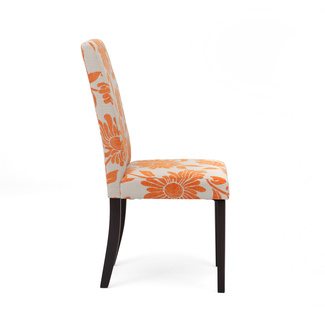 Pack de 2 Sillas Dianna Naranja Patas en Madera Wengué 