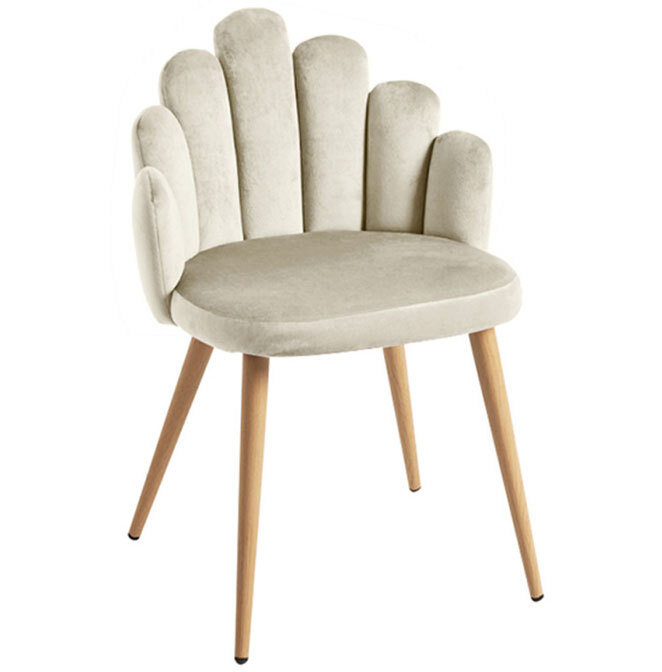 Silla Hanpe Tapizado de Terciopelo 42 x 48 x 77 cm