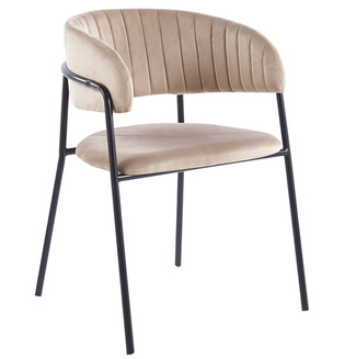 Silla Niel Black Terciopelo 40 x 47 x 78 cm 